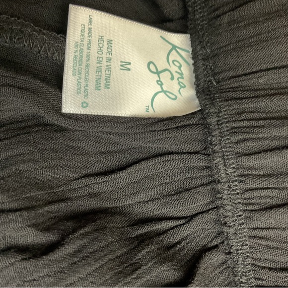 Kona Sol womens black swim coverup pants med 8-10 NWT - Picture 6 of 8
